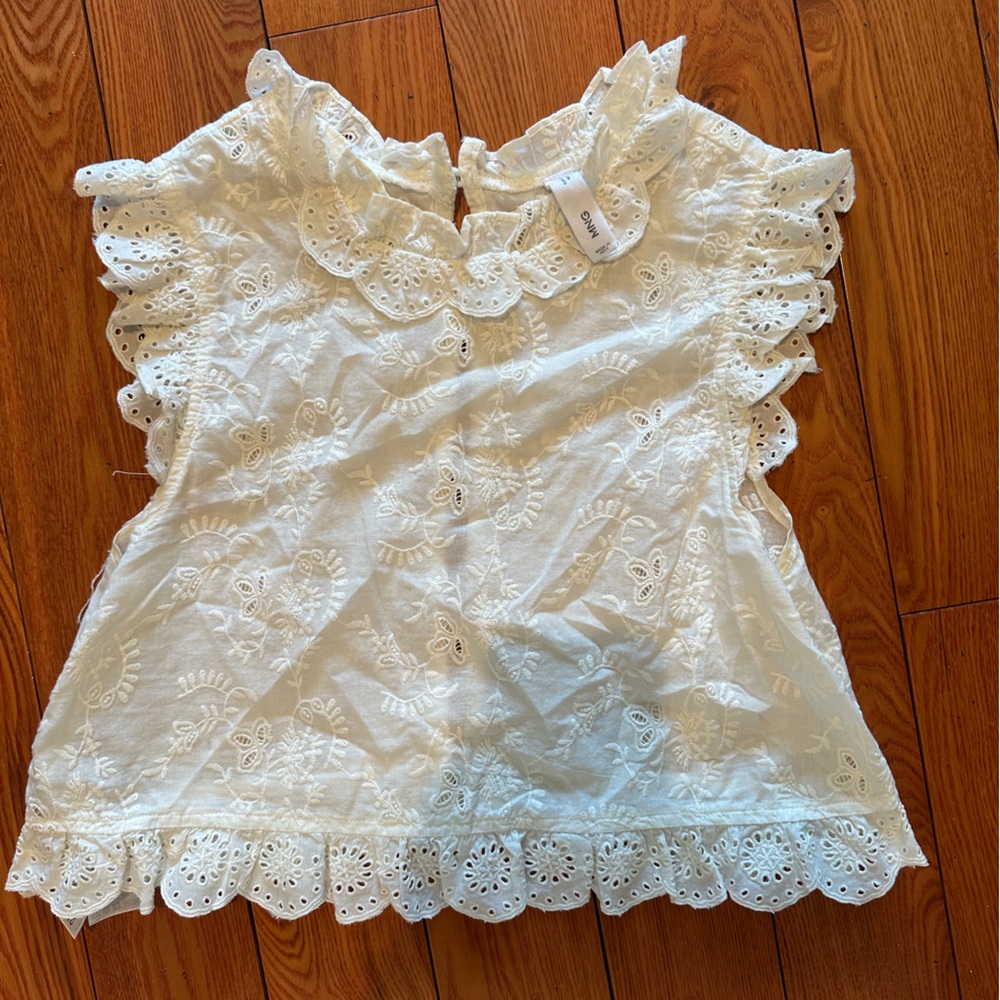 TC Ivory Eyelet Lace Blouse